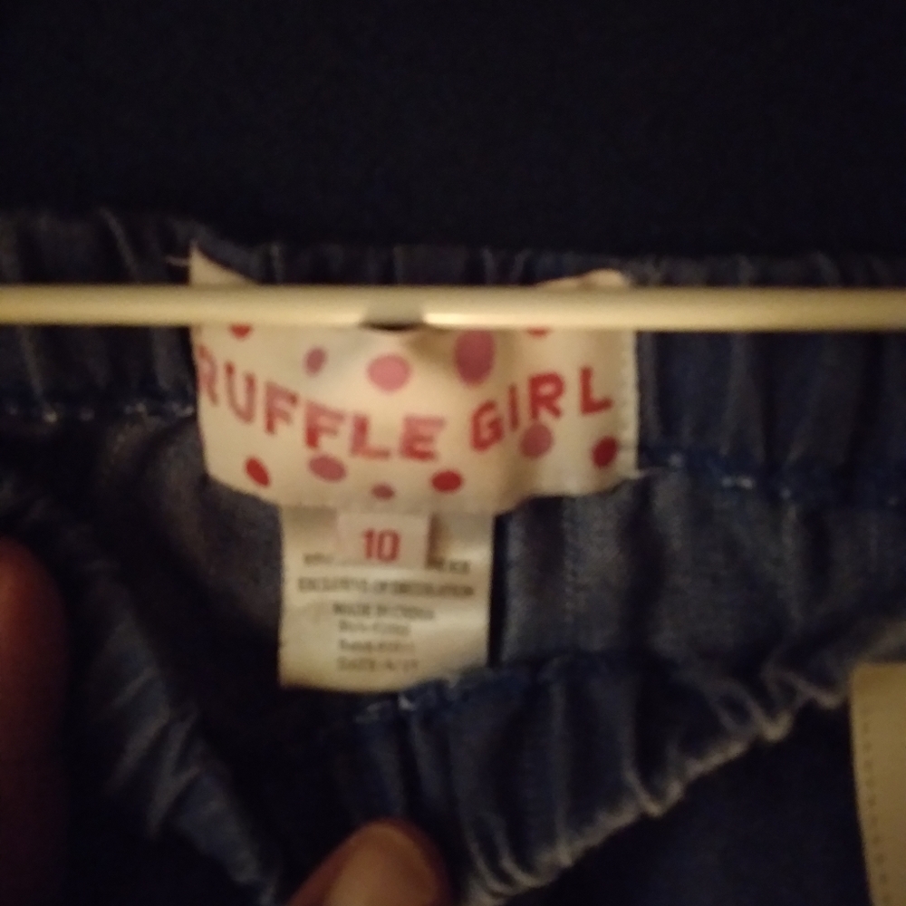 GIRL Ruffle Girl Denim Capri